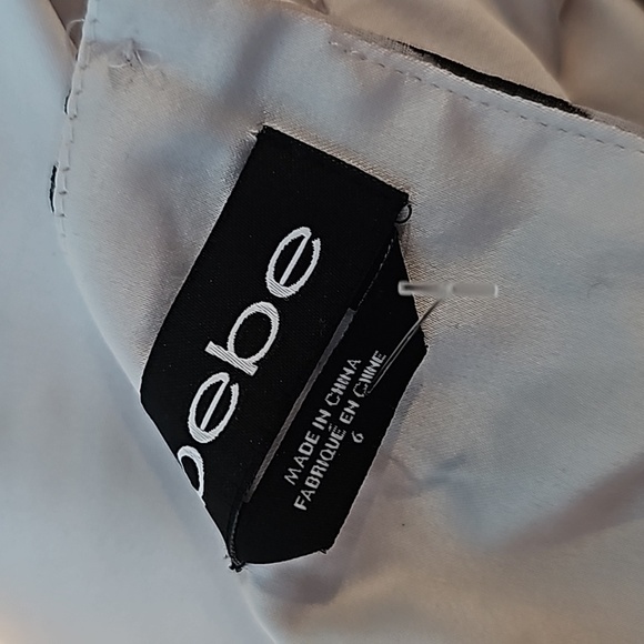 Bebe Size 6 Black Light Pink Cocktail Dress - Picture 6 of 7